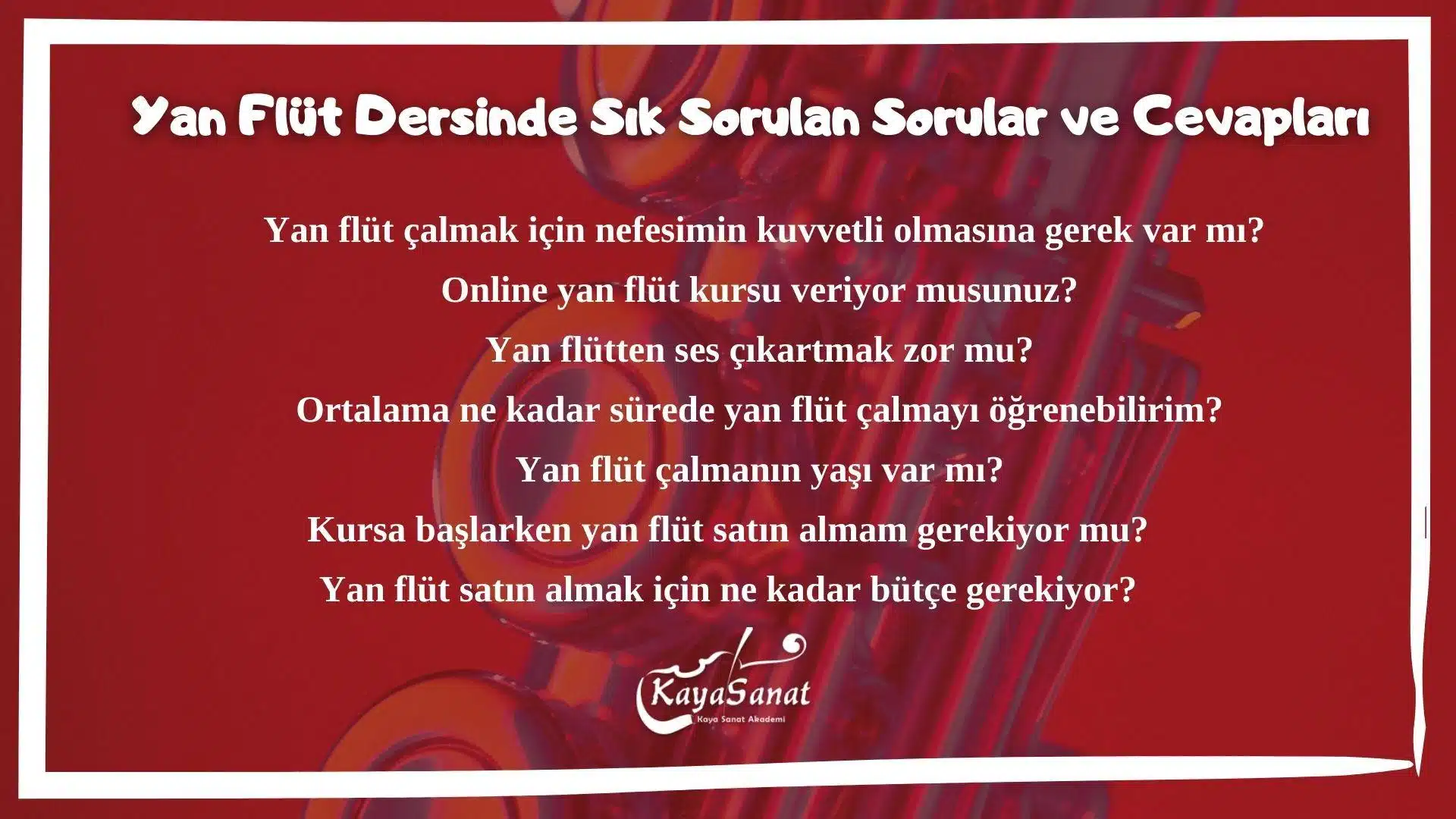 Yan Flüt Deneme Dersi