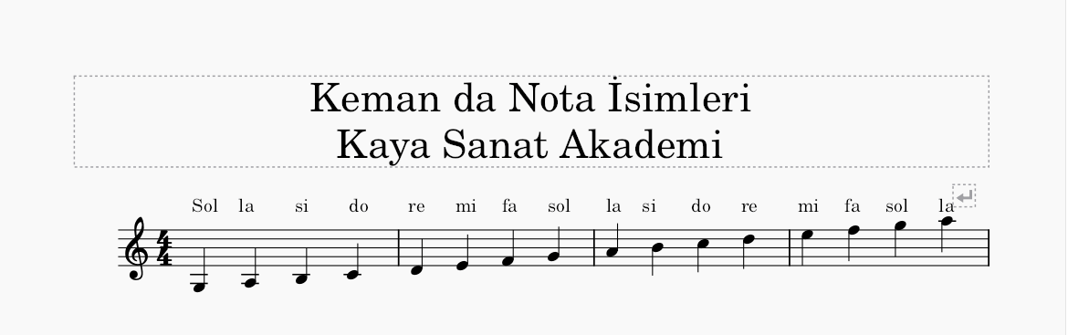 Keman Notaları