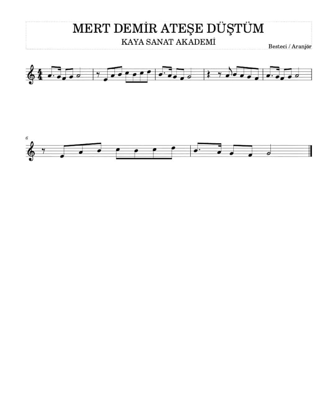 Keman Notaları - Kolay Keman Notaları 2025