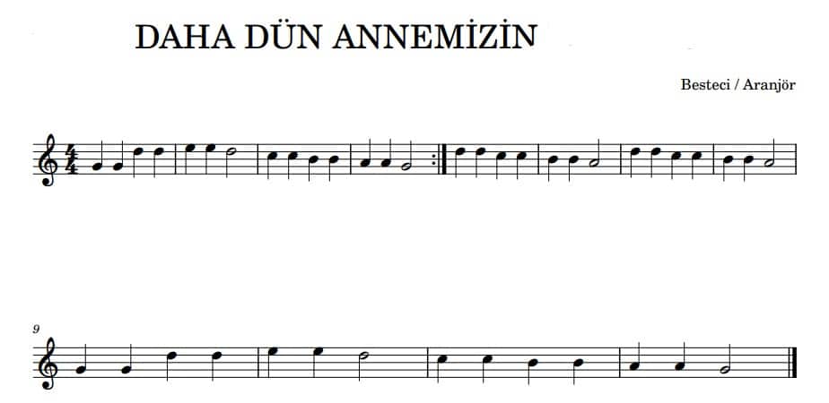 Daha Dün Annemizin Notaları