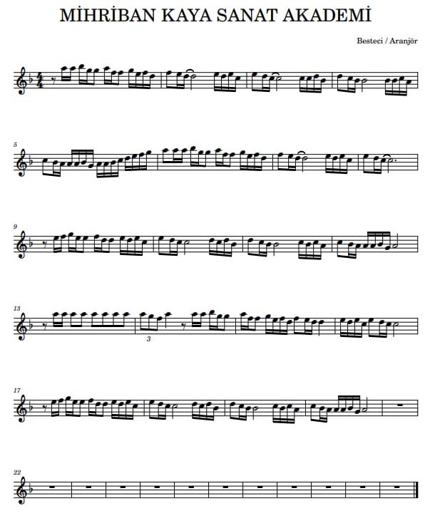 Mihriban Notaları (Bağlama)