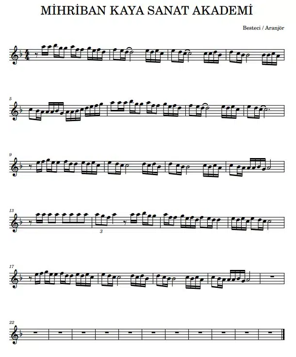 Mihriban Notaları (Bağlama)