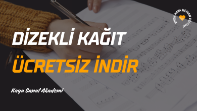 SOL ANAHTARI DİZEKLİ KAĞIT - KAYA SANAT AKADEMİ